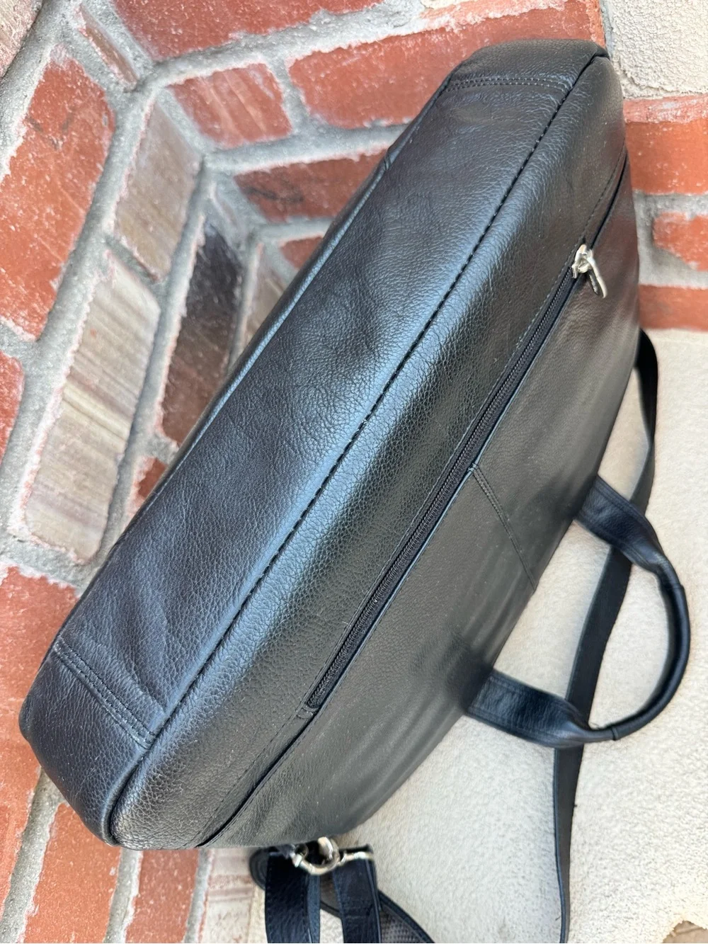 McKlein Bridgeport Black Leather Large 17” Laptop Briefcase